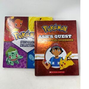 Lot 2 Books Pokemon StoryBook Collection and Pokemon Official Guide- Ash's Quest
